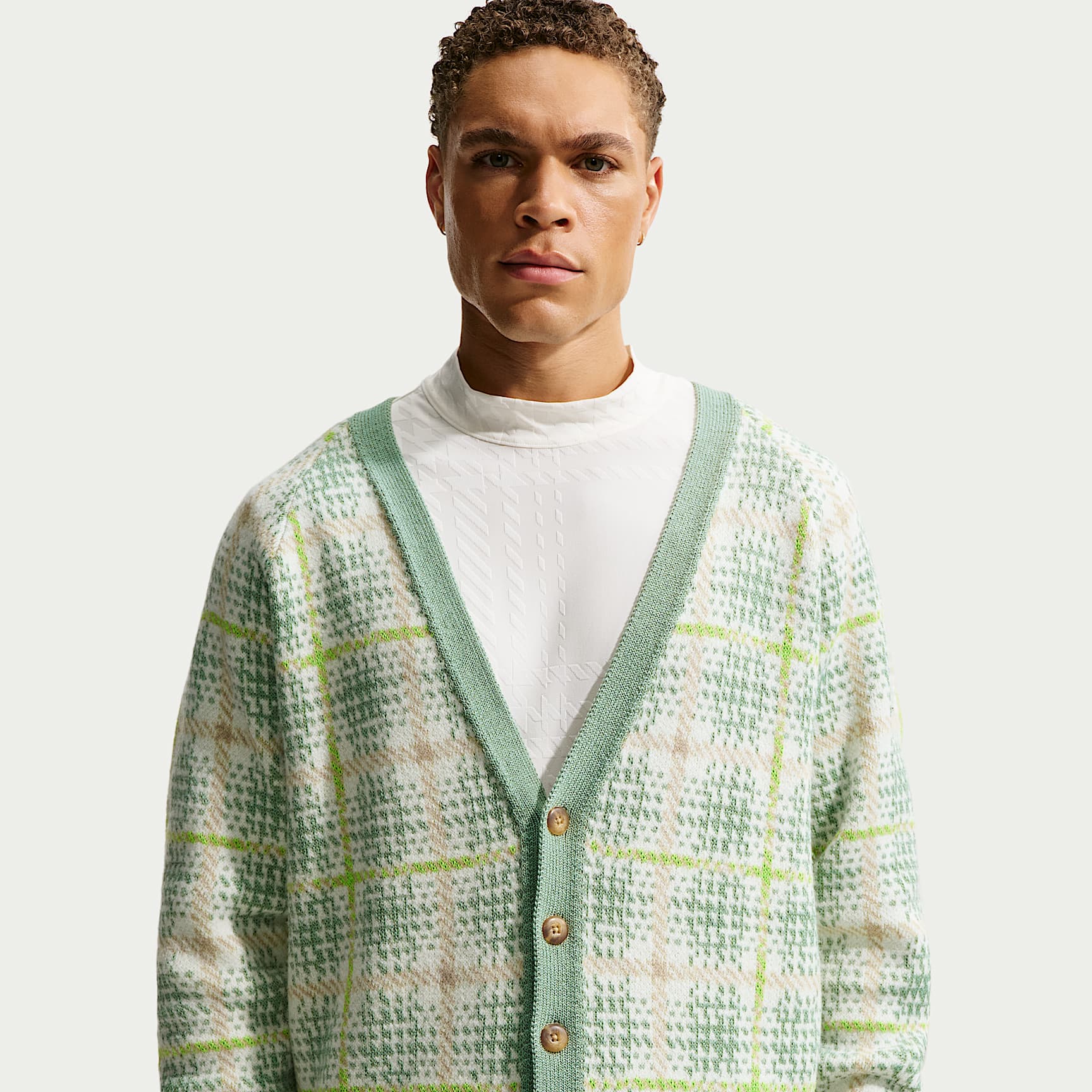 Nike Tartan Men's Loose Golf Cardigan. Nike.com